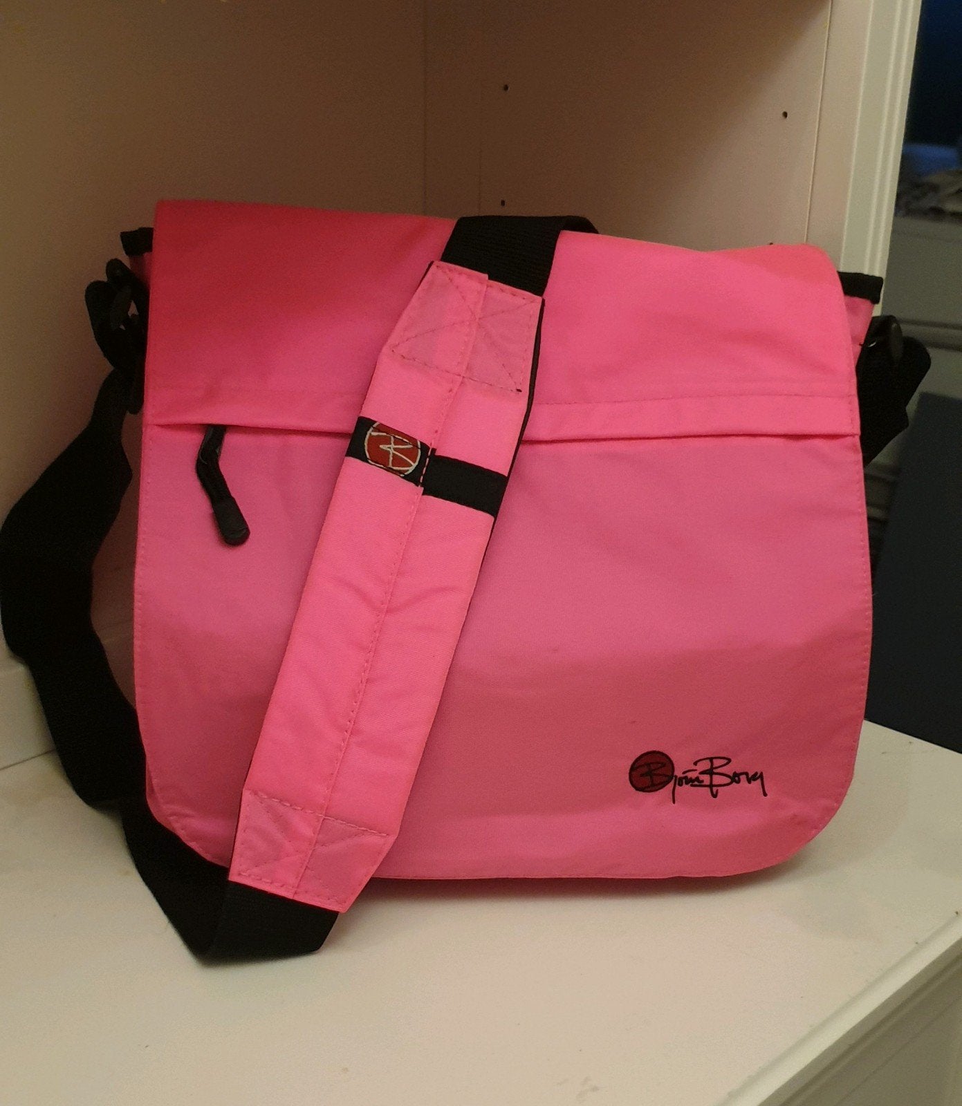 (Y2K!) Knalroze BJORN BÖRG school/schoudertas. Y2K, Ophalen of Verzenden, Nieuw, Schoudertas, Minder dan 30 cm