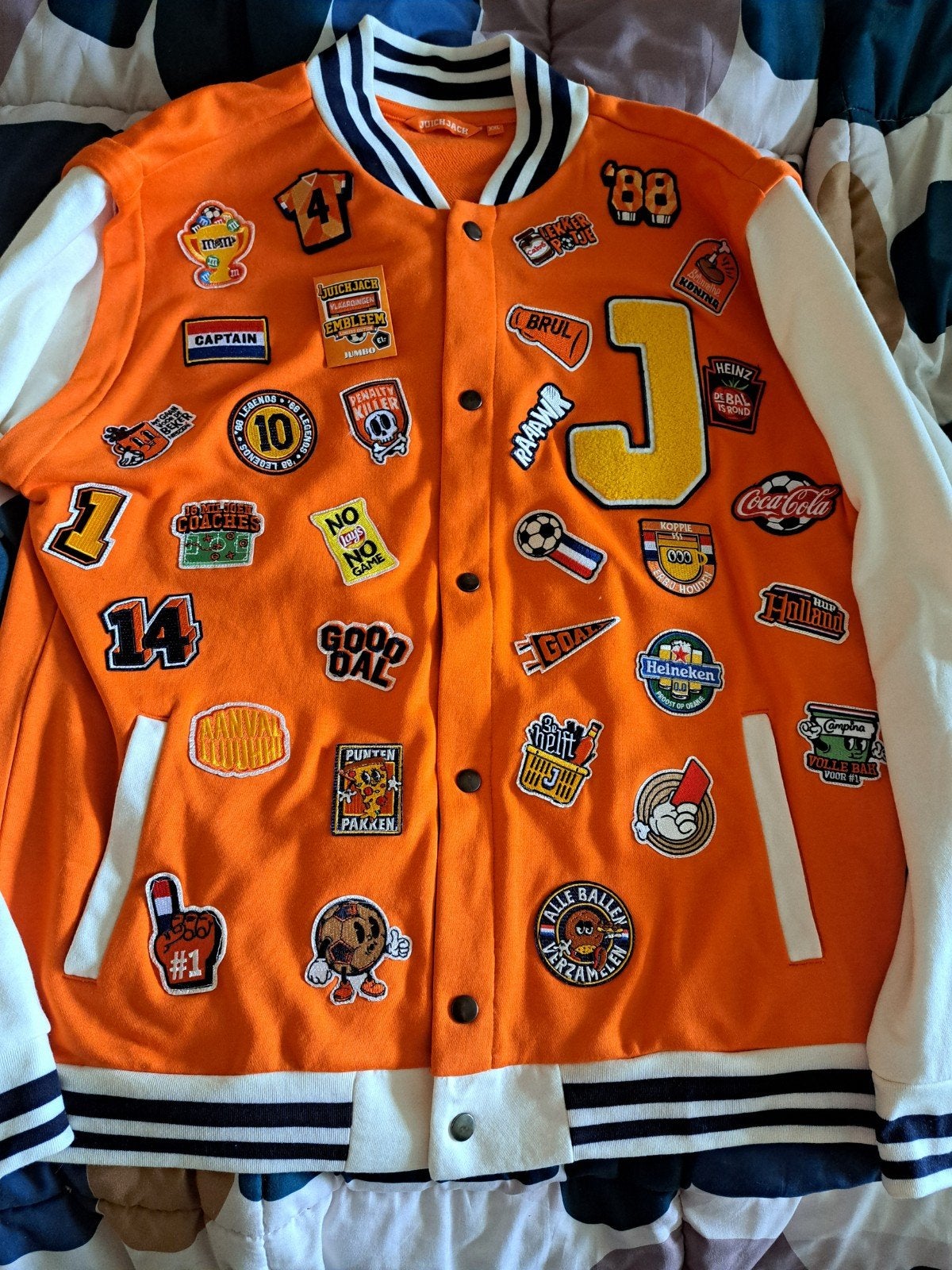 juich jack met embleems maat xxl ruilen voor  4 stads en pla, Jumbo, Ophalen of Verzenden