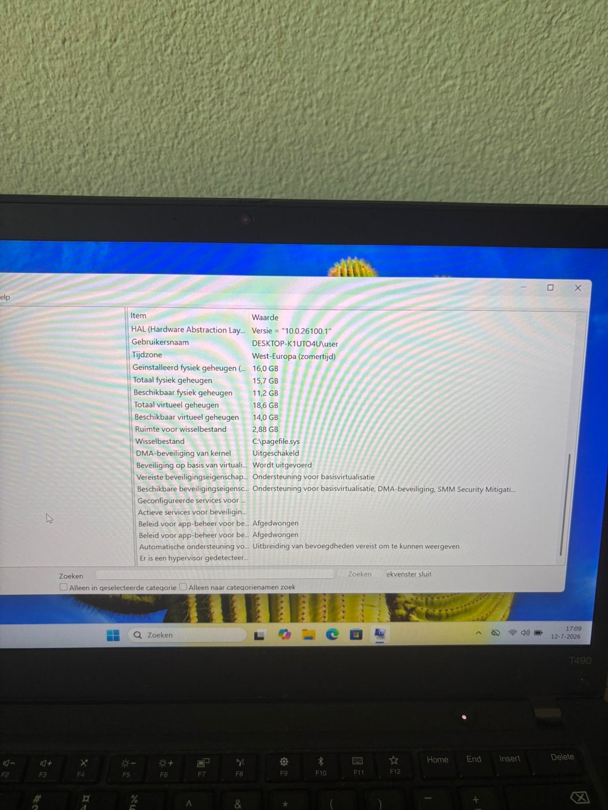 Lenovo ThinkPad T490 i7-8665U 16GB RAM 512GB SSD Nvdia MX250, Computers en Software, Met videokaart, 2 tot 3 Ghz, Qwerty, UK