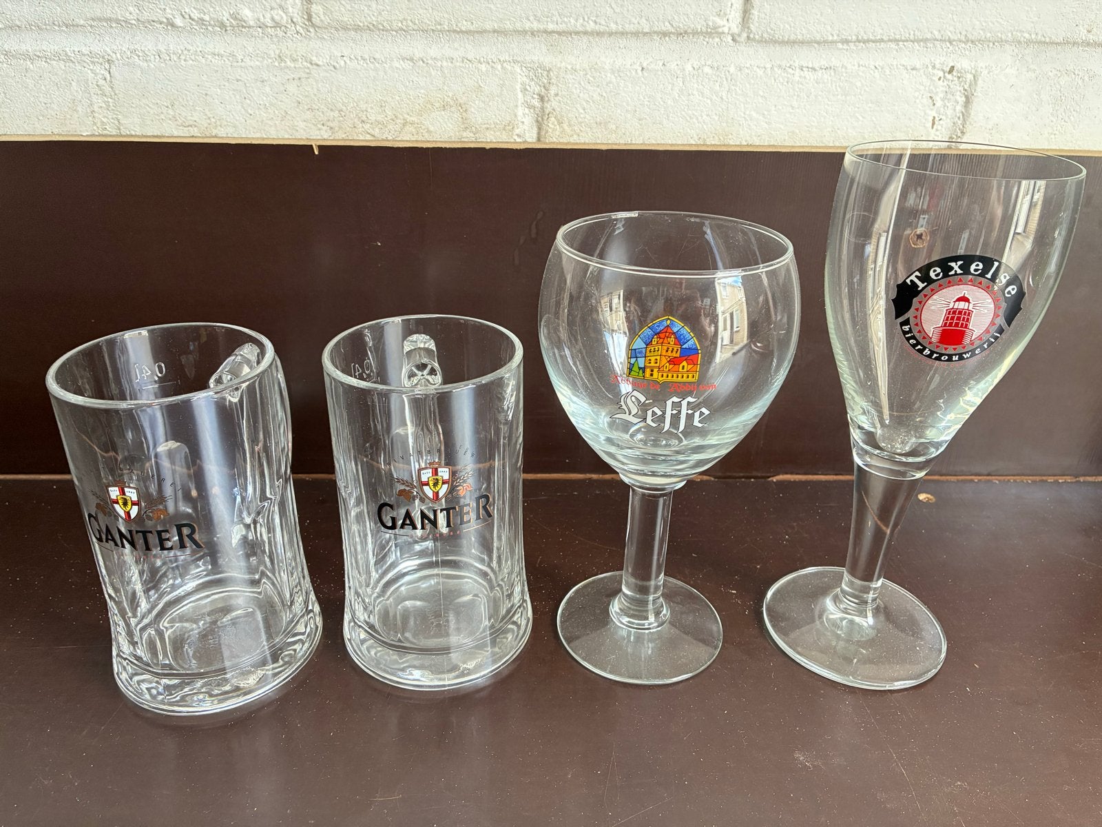 Gratis af te halen: Diverse bierglazen (Ganter, Leffe, Texel, Ophalen, Overige merken, Glas, Overige typen