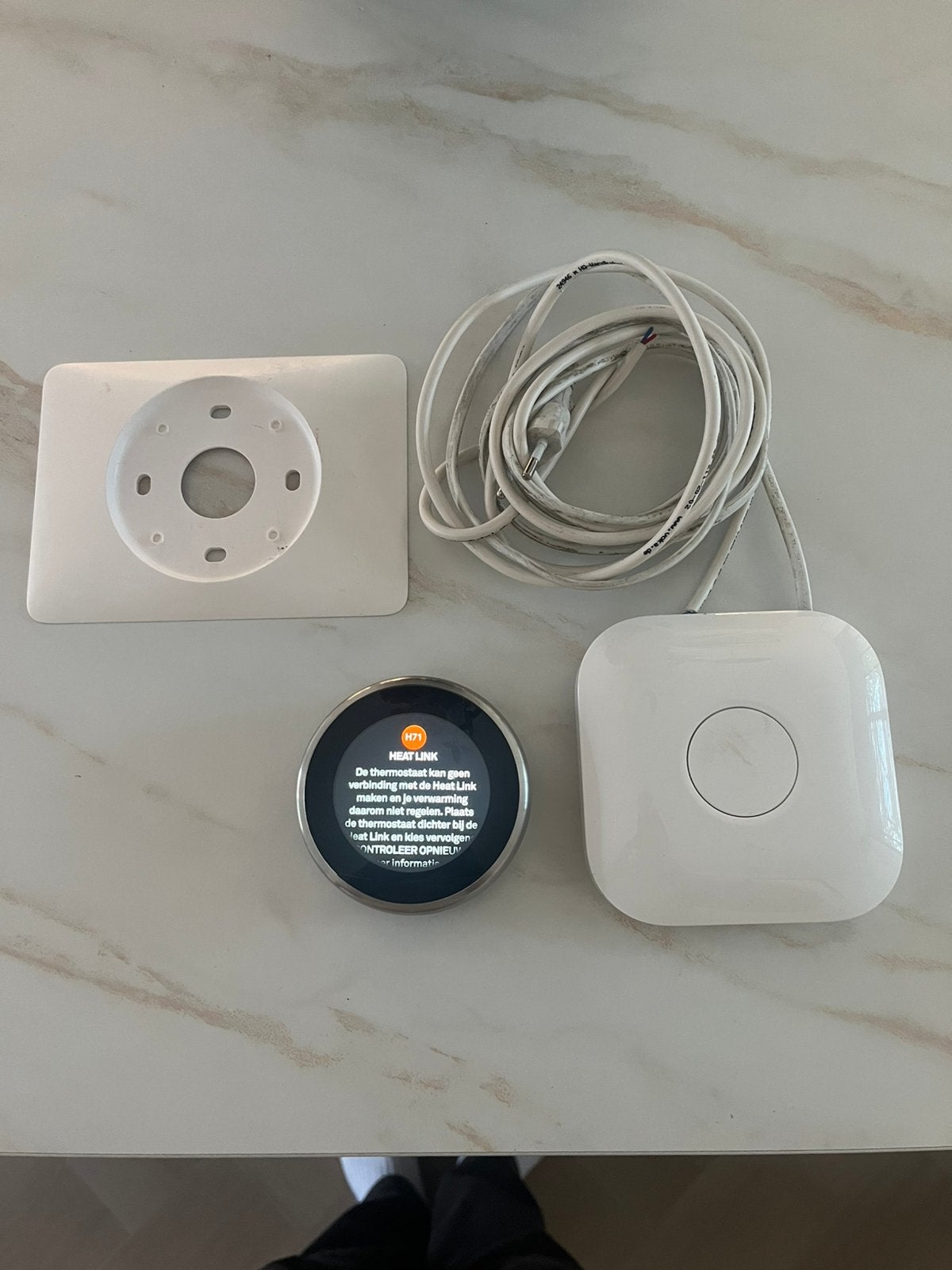 Google Nest Learning Thermostat + Heat Link, Ophalen, Gebruikt