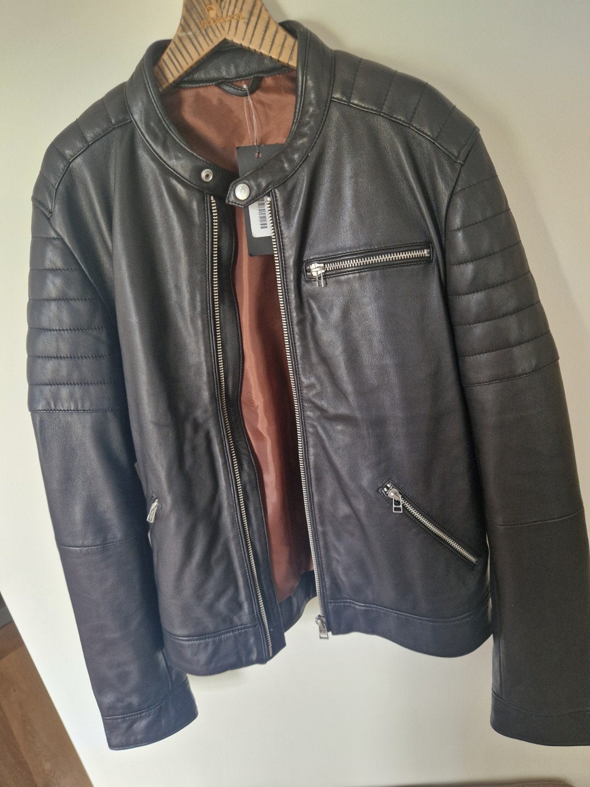 Goosecraft Renaissance Biker Leren Jas Zwart Maat L Nieuw, Kleding | Heren, Jassen | Zomer, Maat 52/54 (L), Zwart, Goosecraft