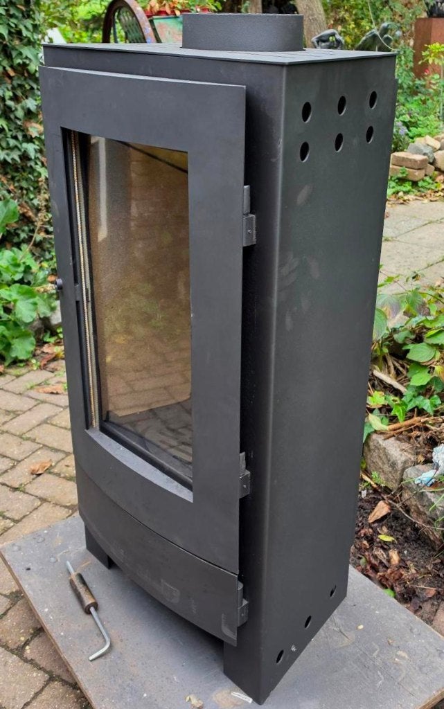 houtkachel nestor martin rh 33 ,8 kw, Houtkachel, Ophalen of Verzenden, Zo goed als nieuw, Vrijstaand