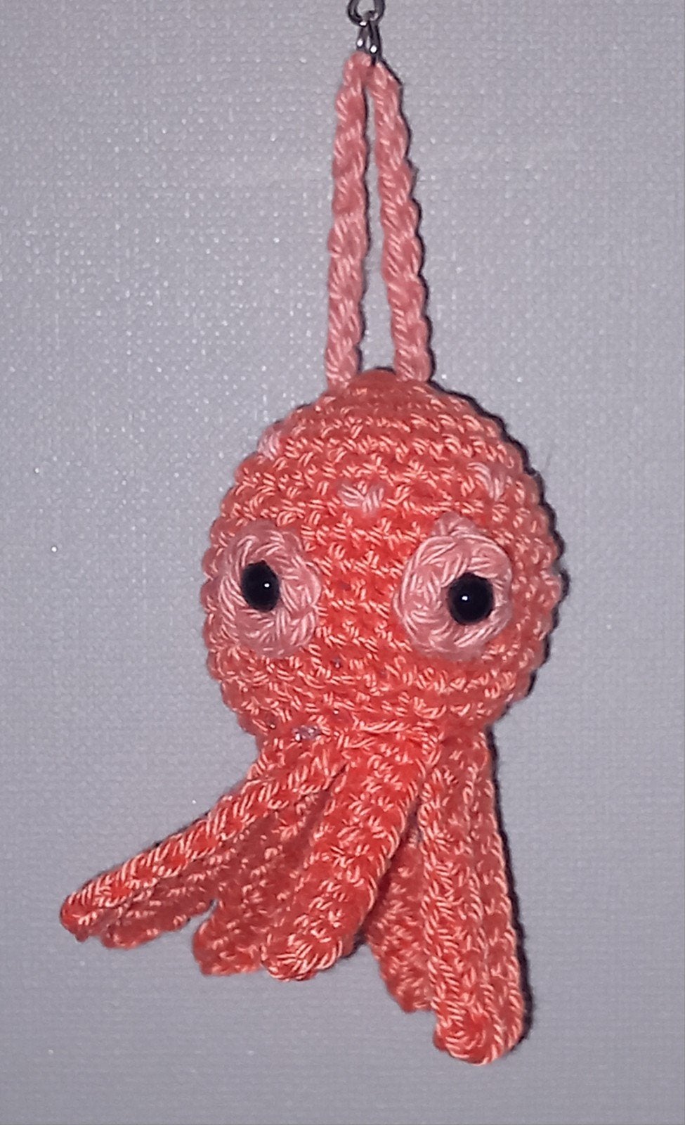 Gehaakte roze octopus sleutelhanger/decoratie, Ophalen of Verzenden, Nieuw, Dier of Natuur