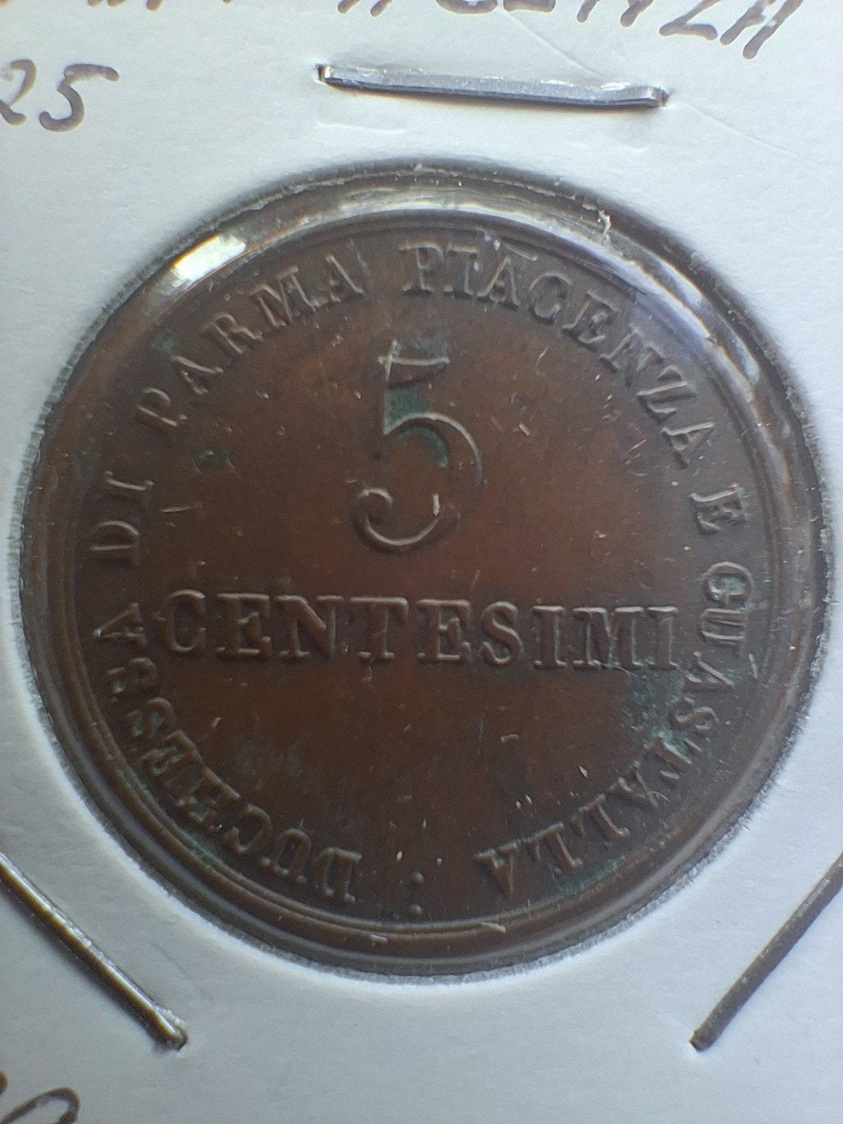5 Cent. Maria Luigia Parma, Piacenza&Guastalla 1830, Postzegels en Munten, Ophalen of Verzenden, Italië, Losse munt