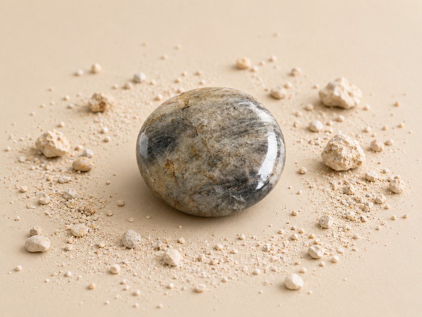 Jumbo Steen Zwarte Maansteen 93,5 gram, Ophalen of Verzenden, Mineraal