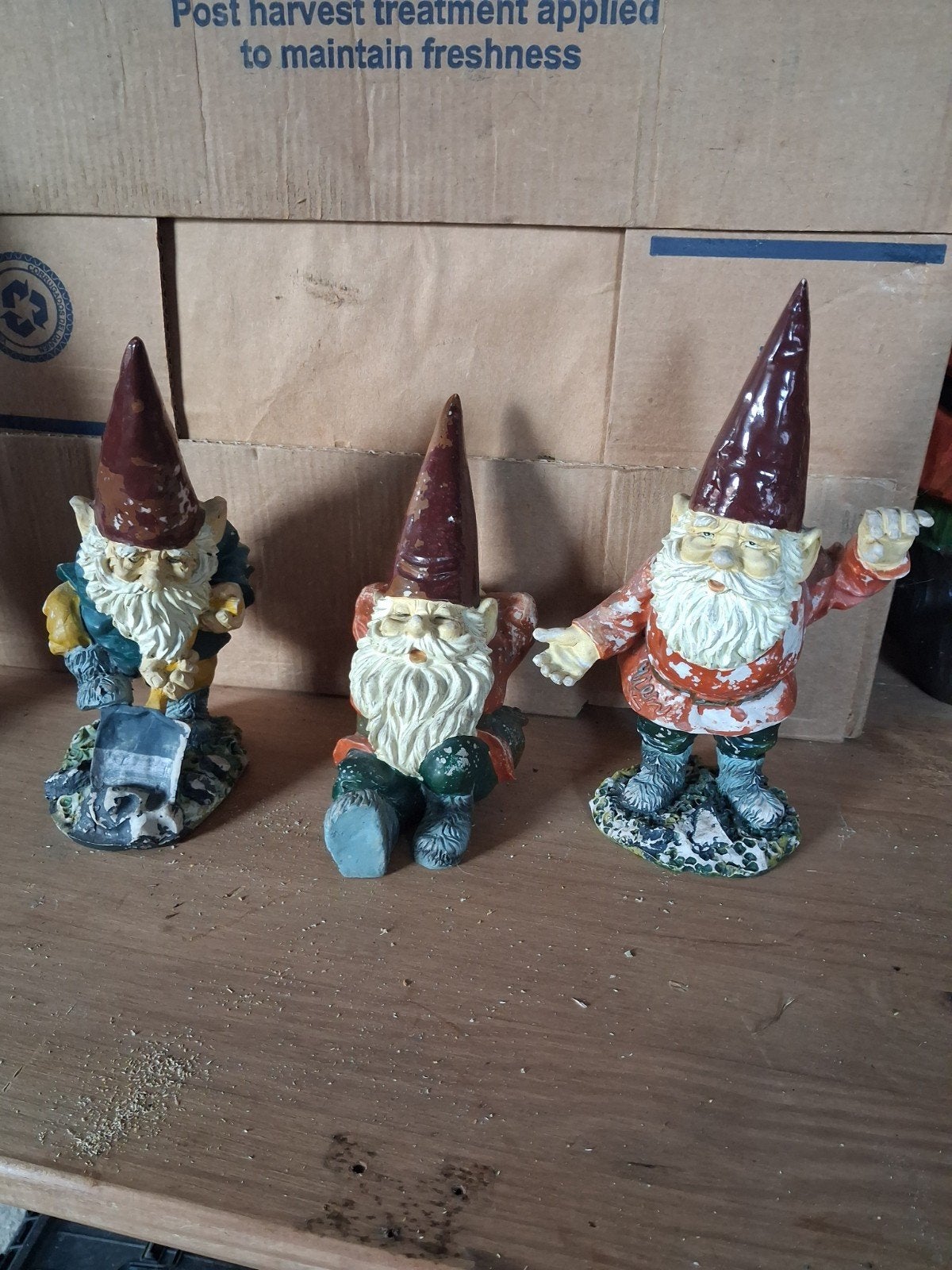 3x Rien Poortvliet Kabouters - Vintage Beeldjes, Ophalen of Verzenden, Gebruikt