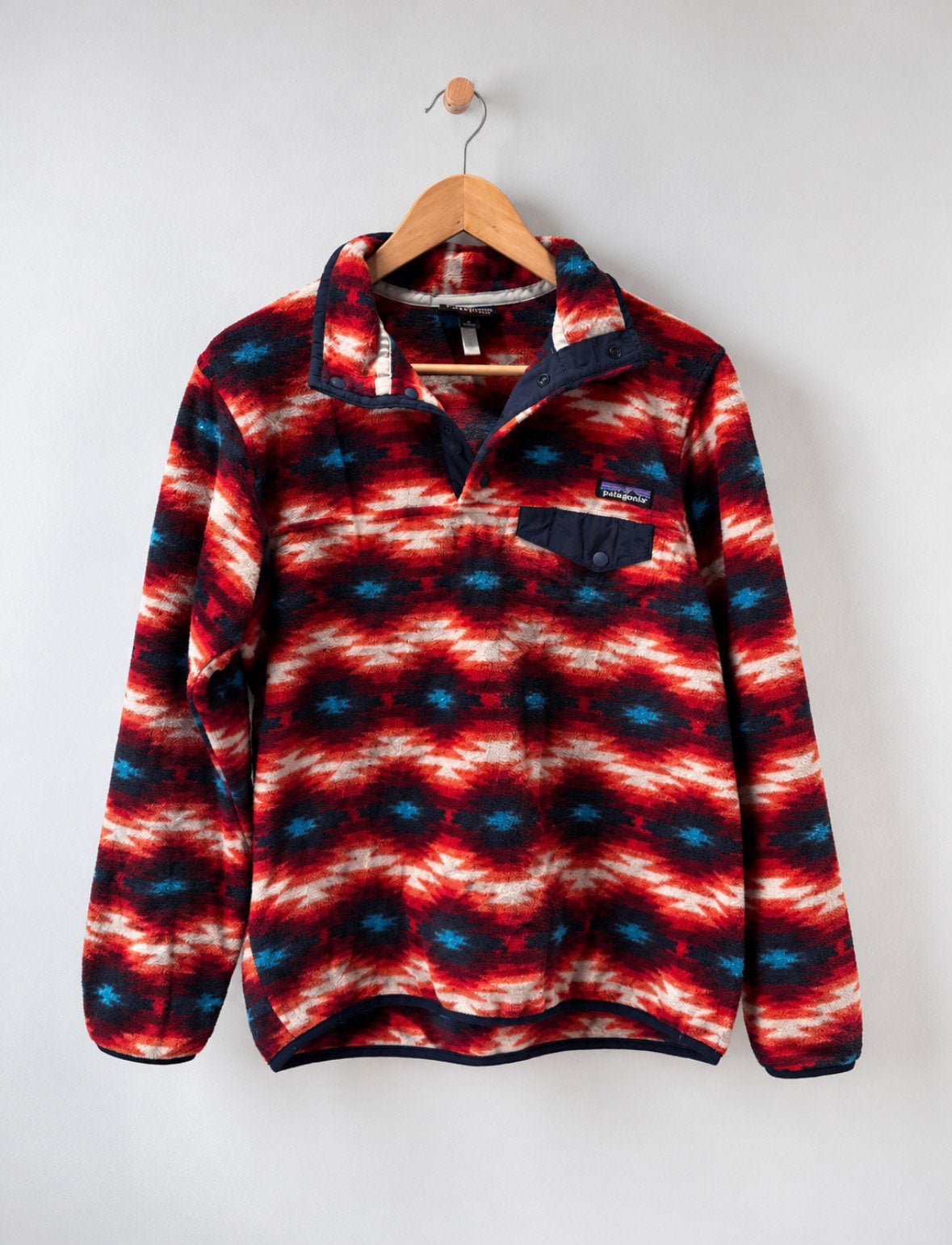 Patagonia Synchilla M medium 38 fleece Aztec trui sweater, Ophalen of Verzenden, Zo goed als nieuw, Maat 38/40 (M), Rood