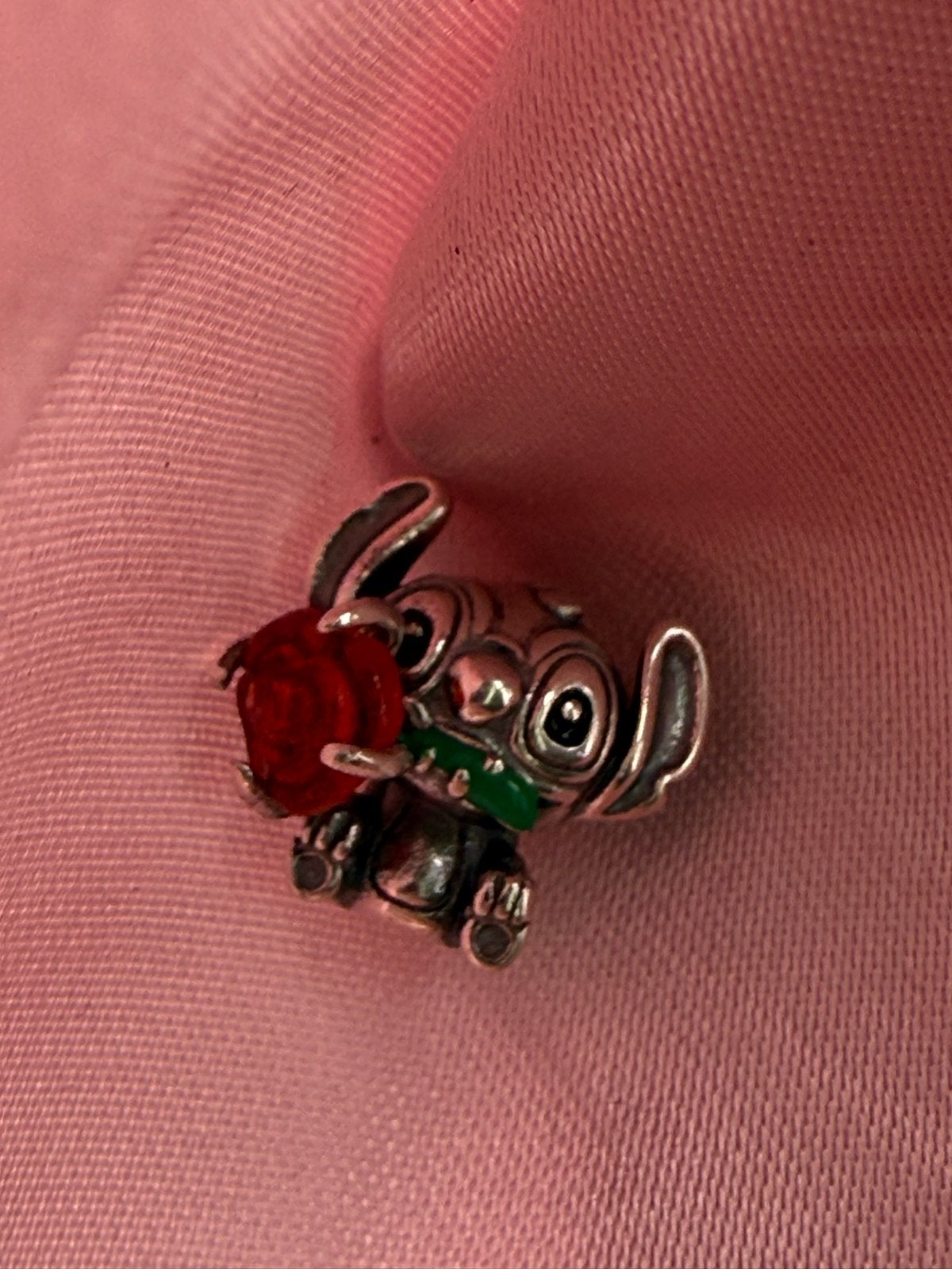 Pandora X Disney Stitch bedel met roos, Overige merken, Nieuw, Ophalen of Verzenden, 1 bedel