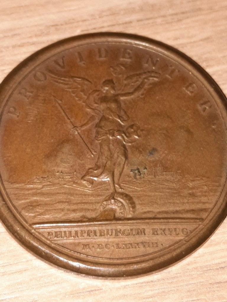 Herdenkingspenning inname van philippsburg, Ophalen of Verzenden, Brons, Buitenland