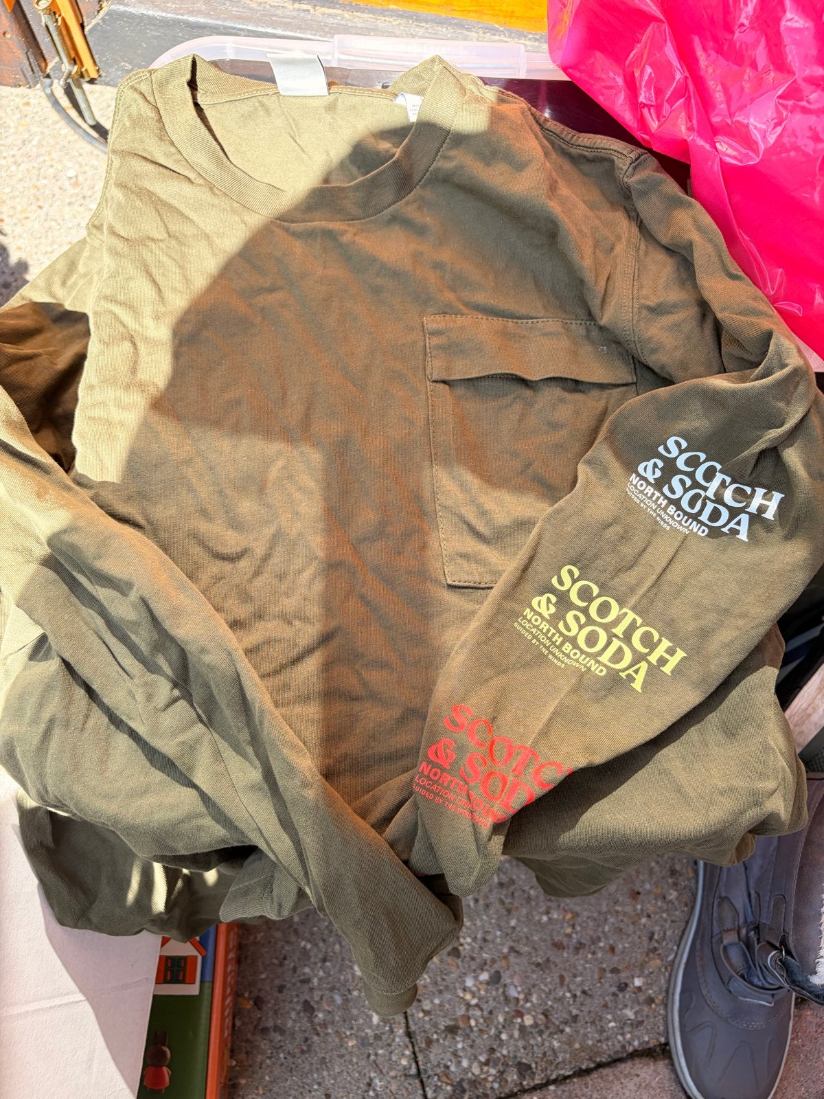 Scotch & Soda Longsleeve met Borstzak - Maat 14, Ophalen of Verzenden, Zo goed als nieuw, Overige maten, Groen