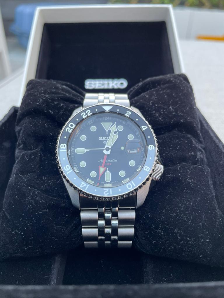 Seiko 5 Sports GMT SSK001K1 – Full Set, Ophalen, Staal, Polshorloge, Zo goed als nieuw