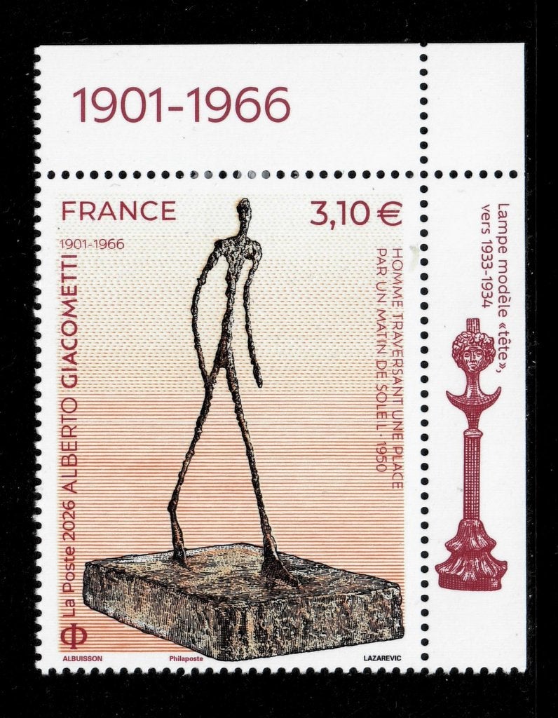 Jaar 2026 Alberto Giacometti (1901-1966) - Lettre Verte. , Ophalen of Verzenden, Postfris