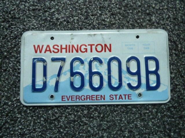Kentekenplaat licenseplate Washington 6 USA, Verzenden, Gebruikt, Auto's