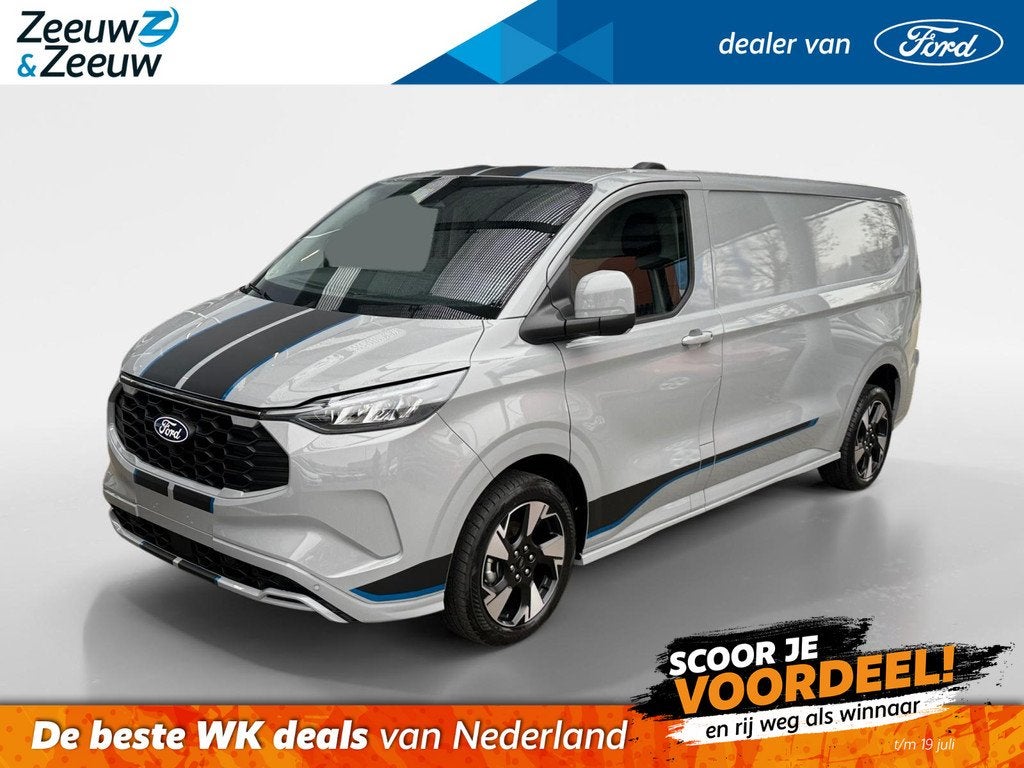 Ford Transit Custom 320 2.5 PHEV L2H1 Sport 233 pk Automaat, Auto's, Bestelauto's, 12 maanden, 4 cilinders, Plug-in hybride, Bedrijf