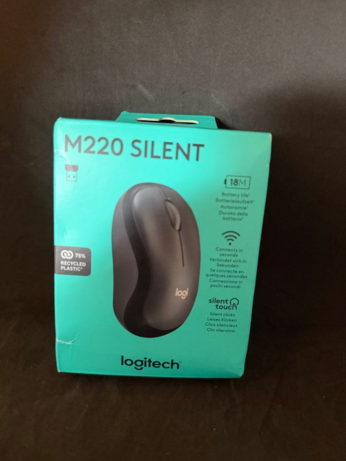 Logitech M220 Silent Draadloze Muis - Nieuw in doos, Z, Nieuw, Z, Ophalen of Verzenden