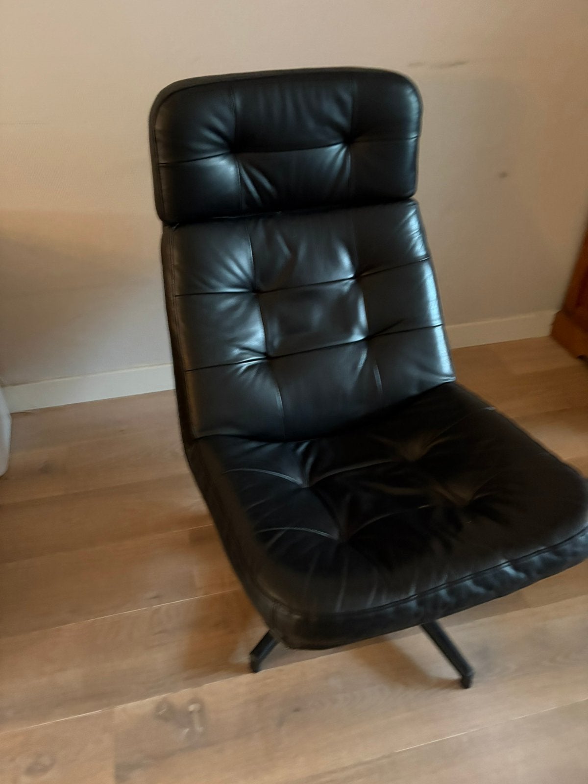 Ikea Havberg draaifauteuil stoel zwart, Ophalen, Gebruikt, 75 tot 100 cm, Ikea