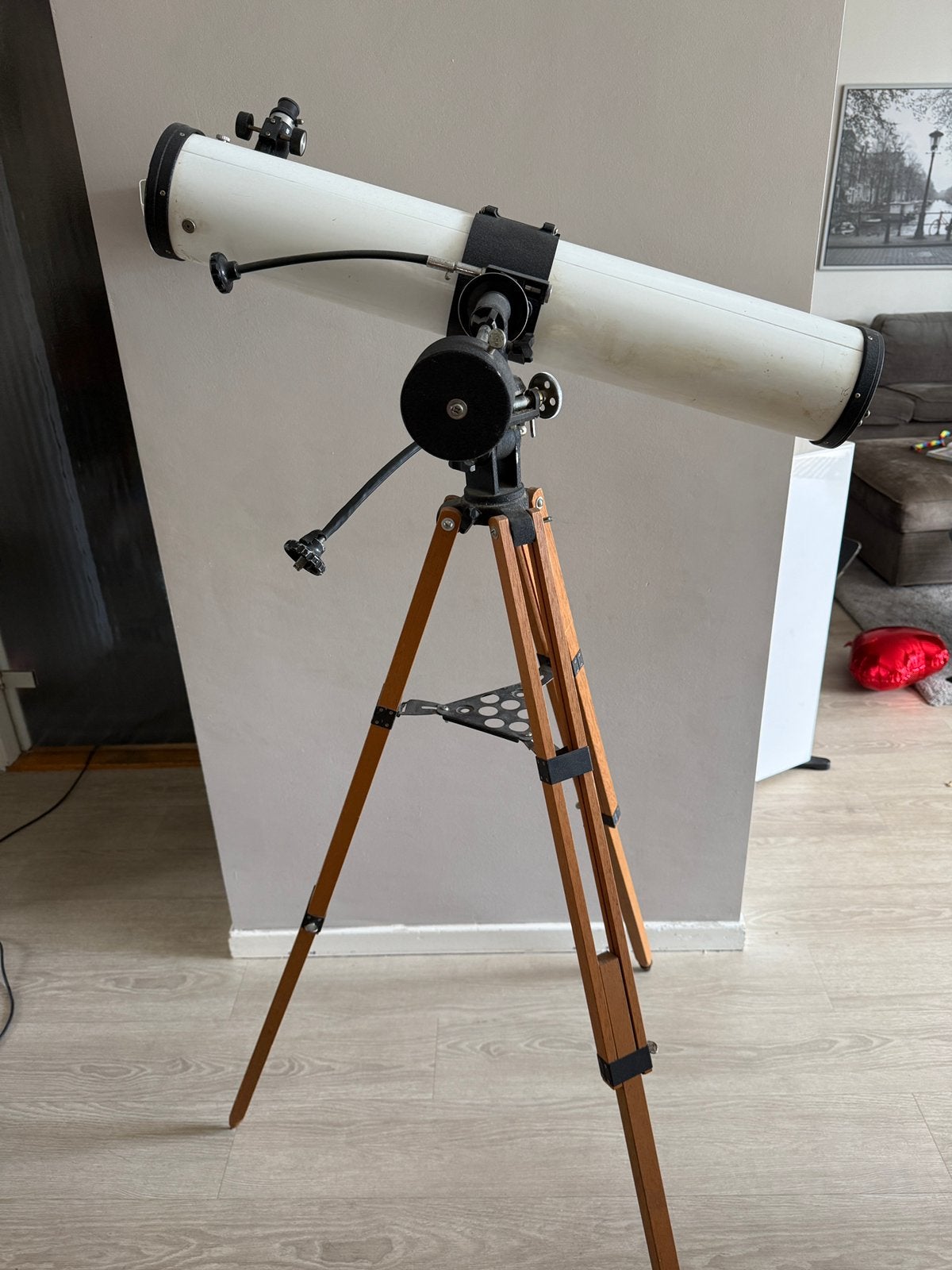 klassieke OPTIKS astronomische reflector telescoop, Audio, Tv en Foto, Optische apparatuur | Telescopen, Ophalen, Gebruikt, 80 tot 200 mm