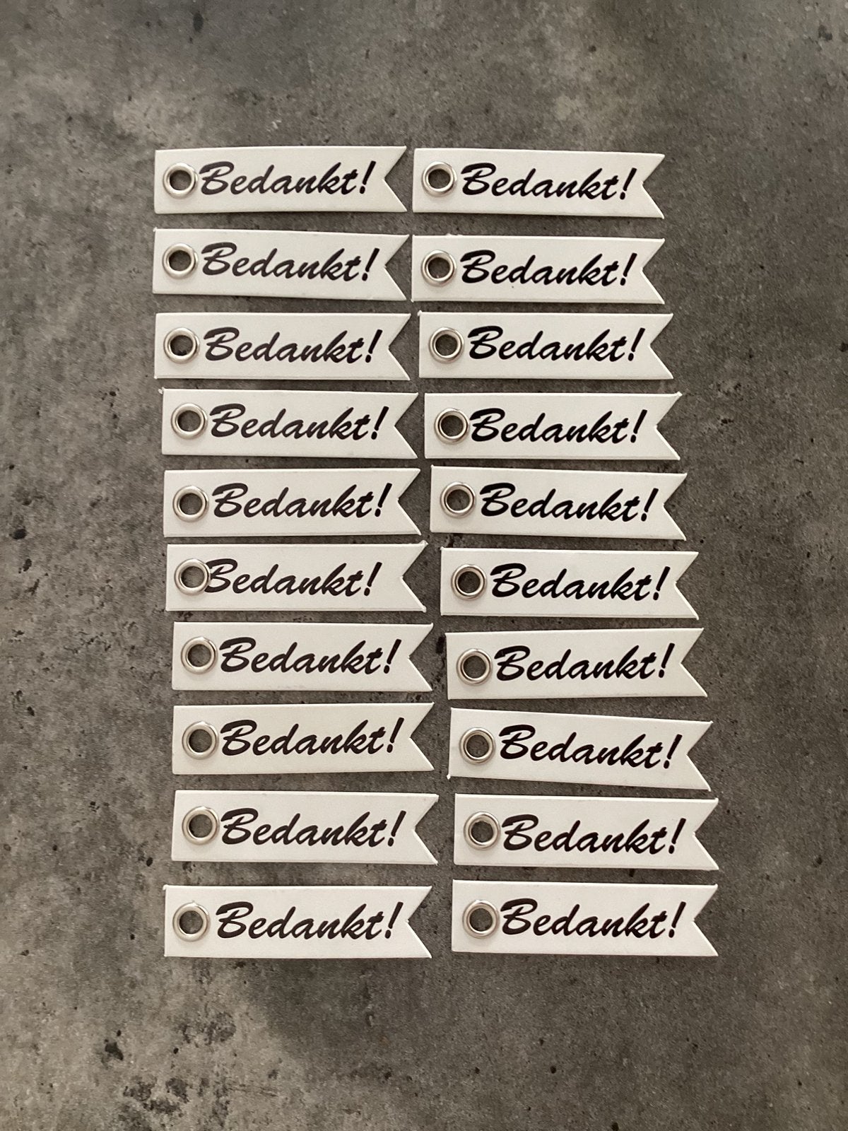 20x labeltje bedankt, Ophalen of Verzenden, Nieuw