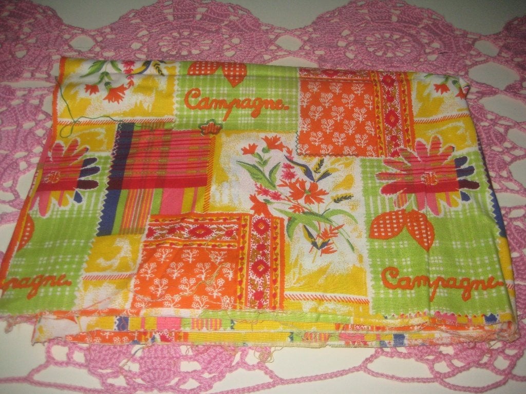 coupon retro, Hobby en Vrije tijd, Stoffen en Lappen, 120 cm of meer, Nieuw, Ophalen of Verzenden, Katoen