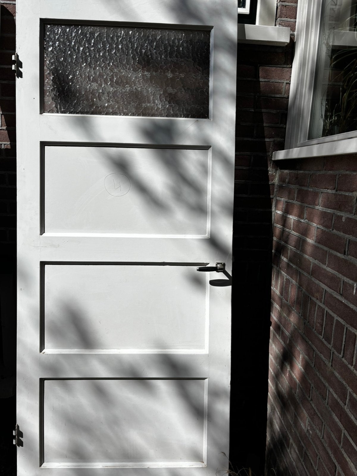 3x jaren 30 houten binnendeur inclusief tonmodel-deurbeslag, Doe-het-zelf en Verbouw, Deuren en Horren, Ophalen, Binnendeur, 200 tot 215 cm