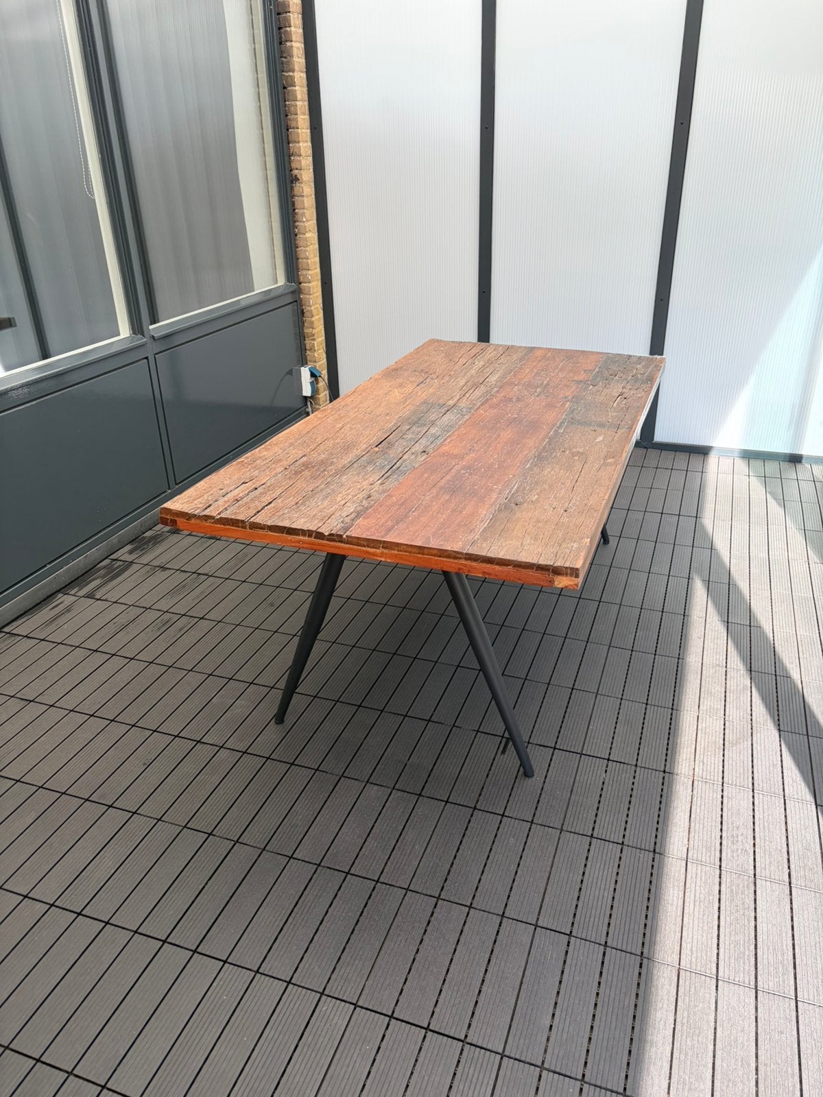 Mooi grove robuste eettafel, Huis en Inrichting, 200 cm of meer, Zo goed als nieuw, Rechthoekig, 50 tot 100 cm