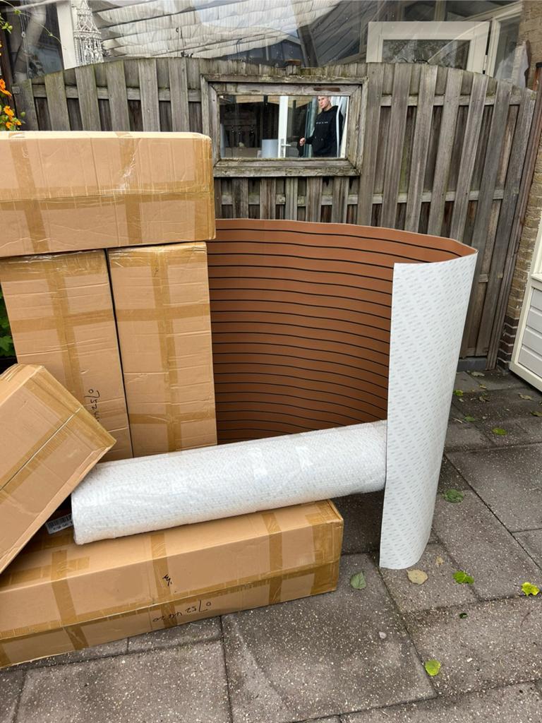 Marine teak foam | bootvloer | teak | anti slip | zwempl, Ophalen of Verzenden, Nieuw