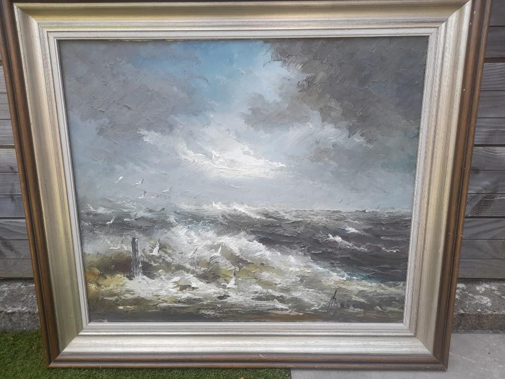 John Bevort - Zeegezicht, Antiek en Kunst, Ophalen