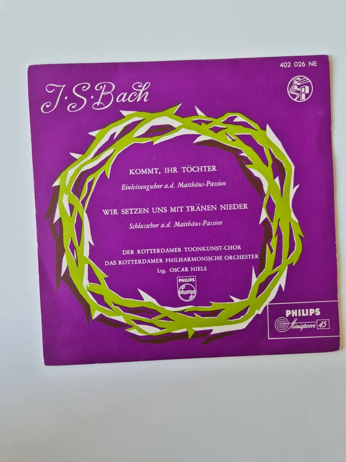 J.S. Bach - Matthäus-Passion (Philips Minigroove 45), Cd's en Dvd's, Gebruikt, 7 inch, Ophalen of Verzenden, EP