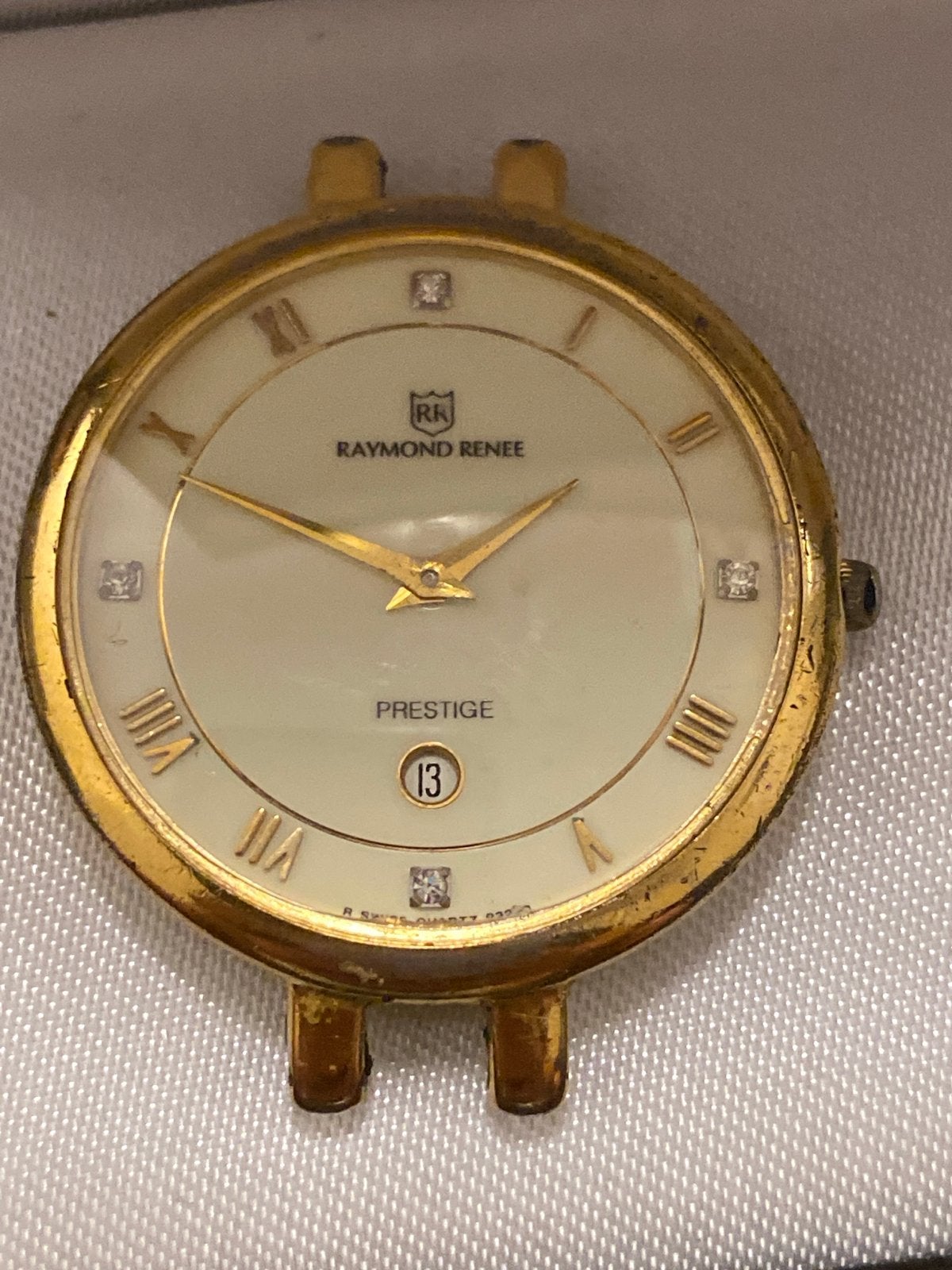 Raymond Renee Prestige 18K Verguld Horloge, Sieraden, Tassen en Uiterlijk, Horloges | Dames, Overige merken, Gebruikt, Polshorloge