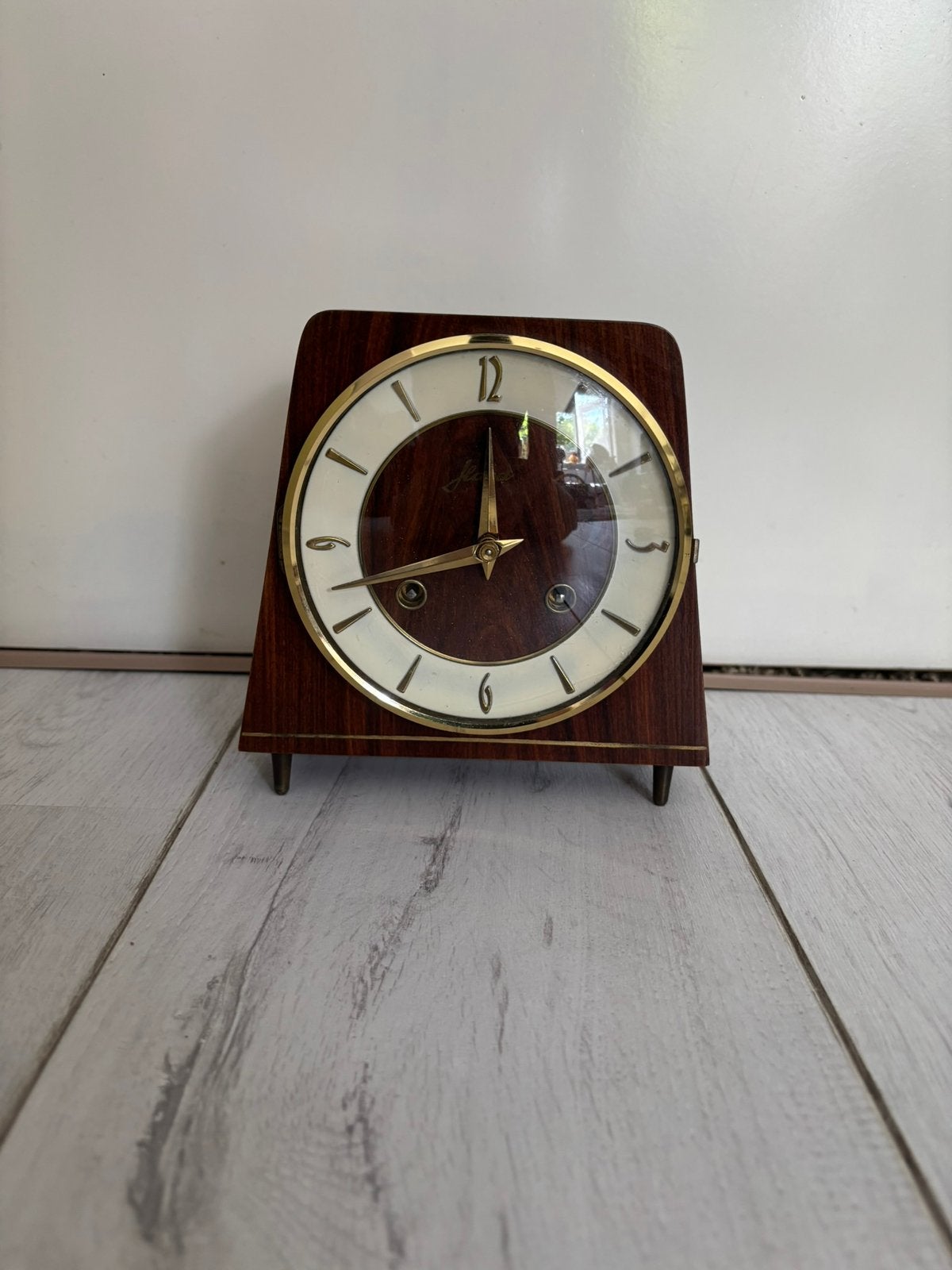 Vintage Hermle Haid Schouwklok - jaren ‘50/‘60, Ophalen of Verzenden