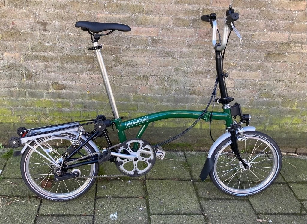 Brompton vouwfiets, telescopische zadelpen, perfecte staat, Ophalen, Brompton, 16 tot 18 inch, Versnellingen