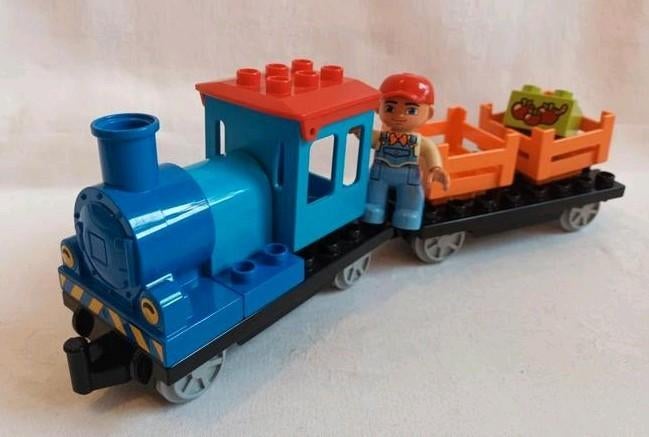 Duplo trein duwtrein uit set 10810 met machinist en wagon, Ophalen of Verzenden, Zo goed als nieuw, Duplo