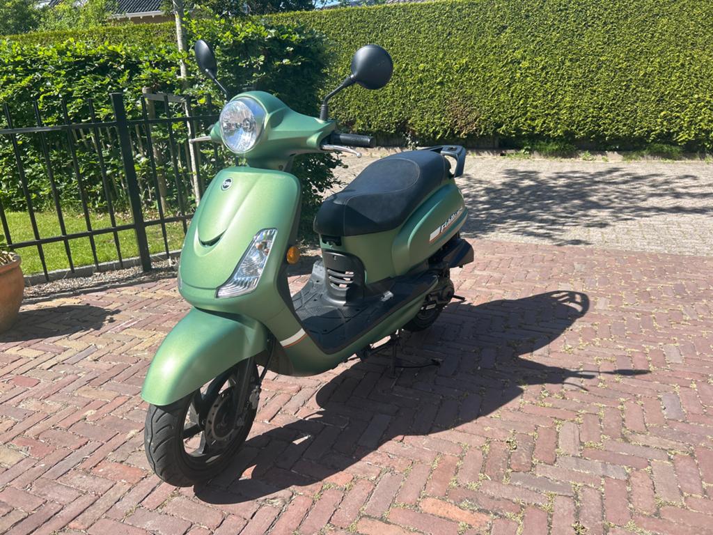 Sym Fiddle II Scooter - Groen metallic, Perfecte staat, Fietsen en Brommers, Ophalen, Gebruikt, Benzine, SYM
