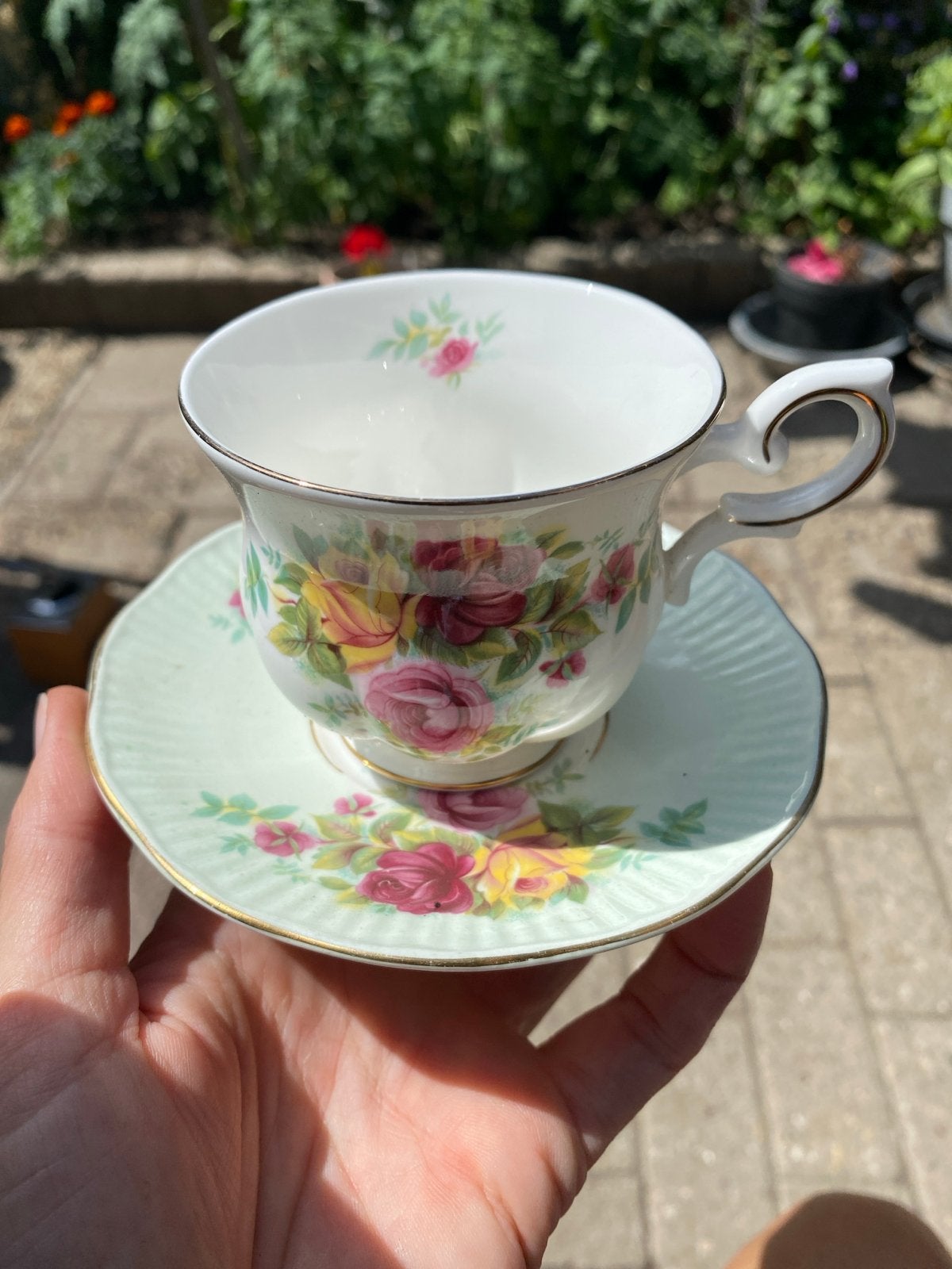 Vintage Royal Canterbury Madeleine theekop en schotel, Ophalen