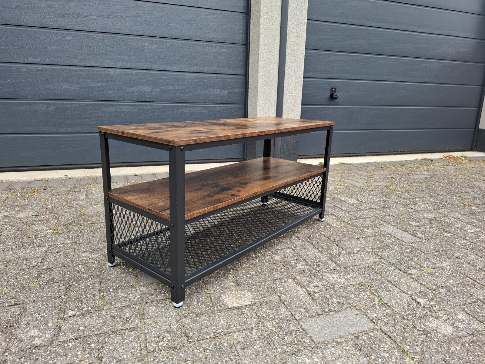 Industrieel TV-meubel, Ophalen, Hout, Zo goed als nieuw, Bruin