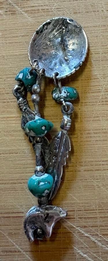 Dit sieraad is een vintage Native American, Ophalen, Zilver