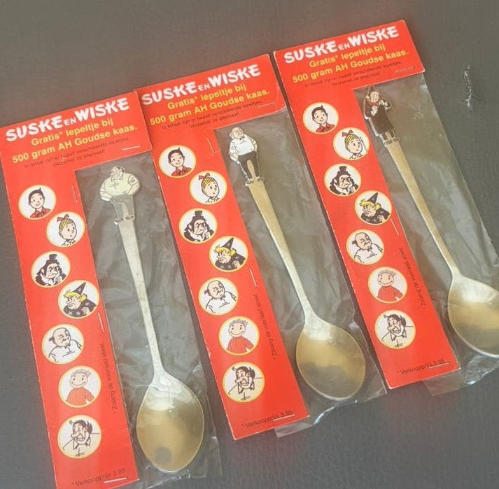 New: 3x Origineel Suske en Wiske lepeltjes uit 2000 17,5 p/s, Verzamelen, Stripfiguren, Ophalen of Verzenden, Suske en Wiske, Nieuw