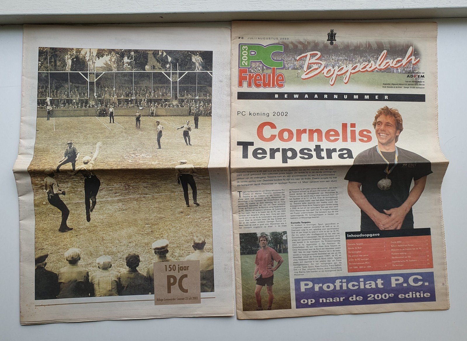 PC en Freule krant bewaarnummers - 150 Jaar PC kaatsen, Boeken, Verzenden, Gelezen, Krant