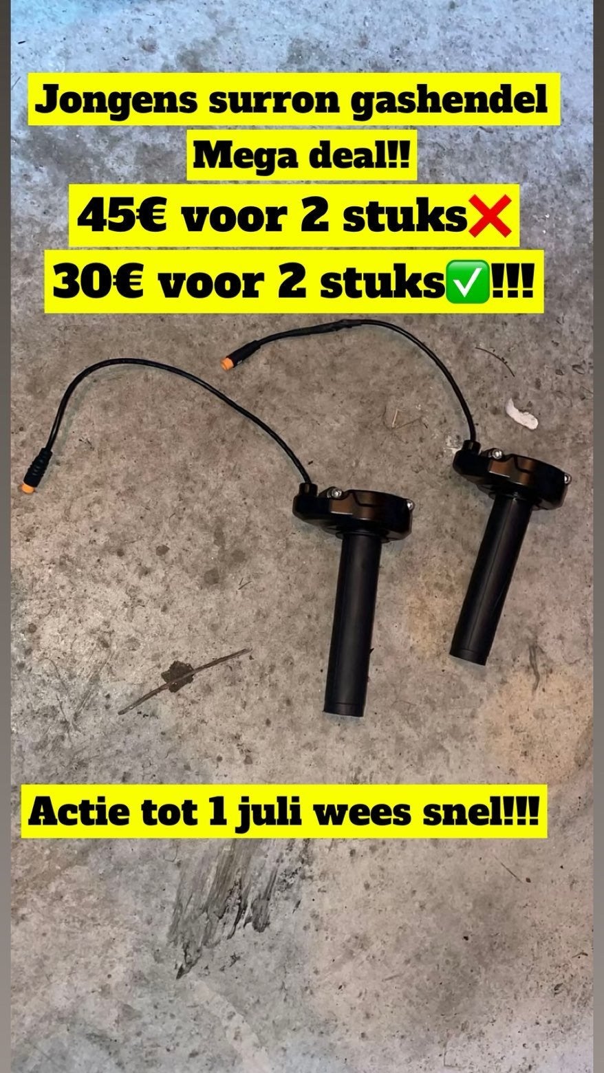 Surron gashendel 3pin!!! Voor fatbike. 30€ voor 2 stuks!, Ophalen of Verzenden, Fatbike, Stuur
