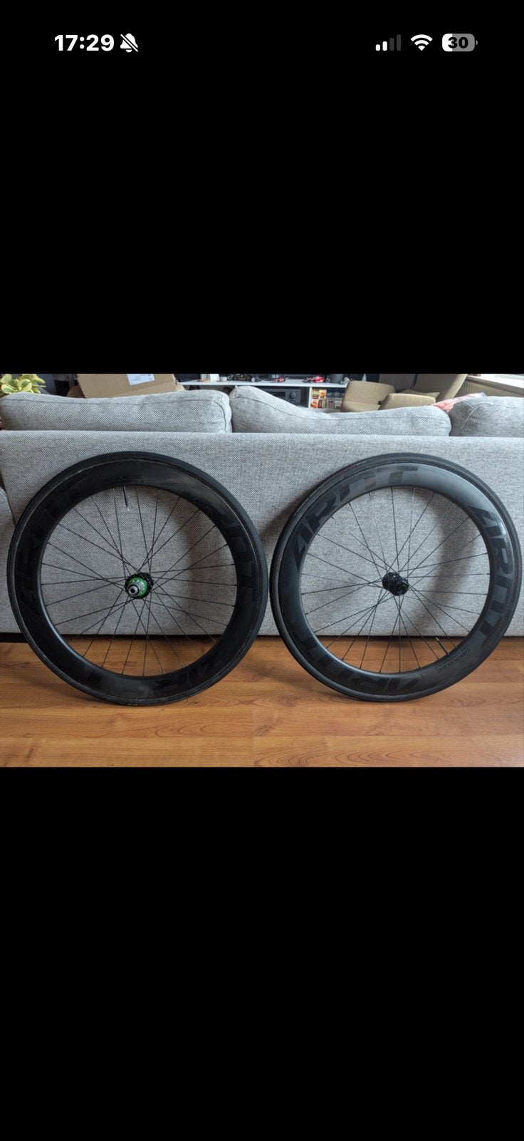 Carbon Tubular 60mm Wielset, Fietsen en Brommers, Fietsonderdelen, Gebruikt, Wiel, Carbon, Racefiets, Ophalen of Verzenden