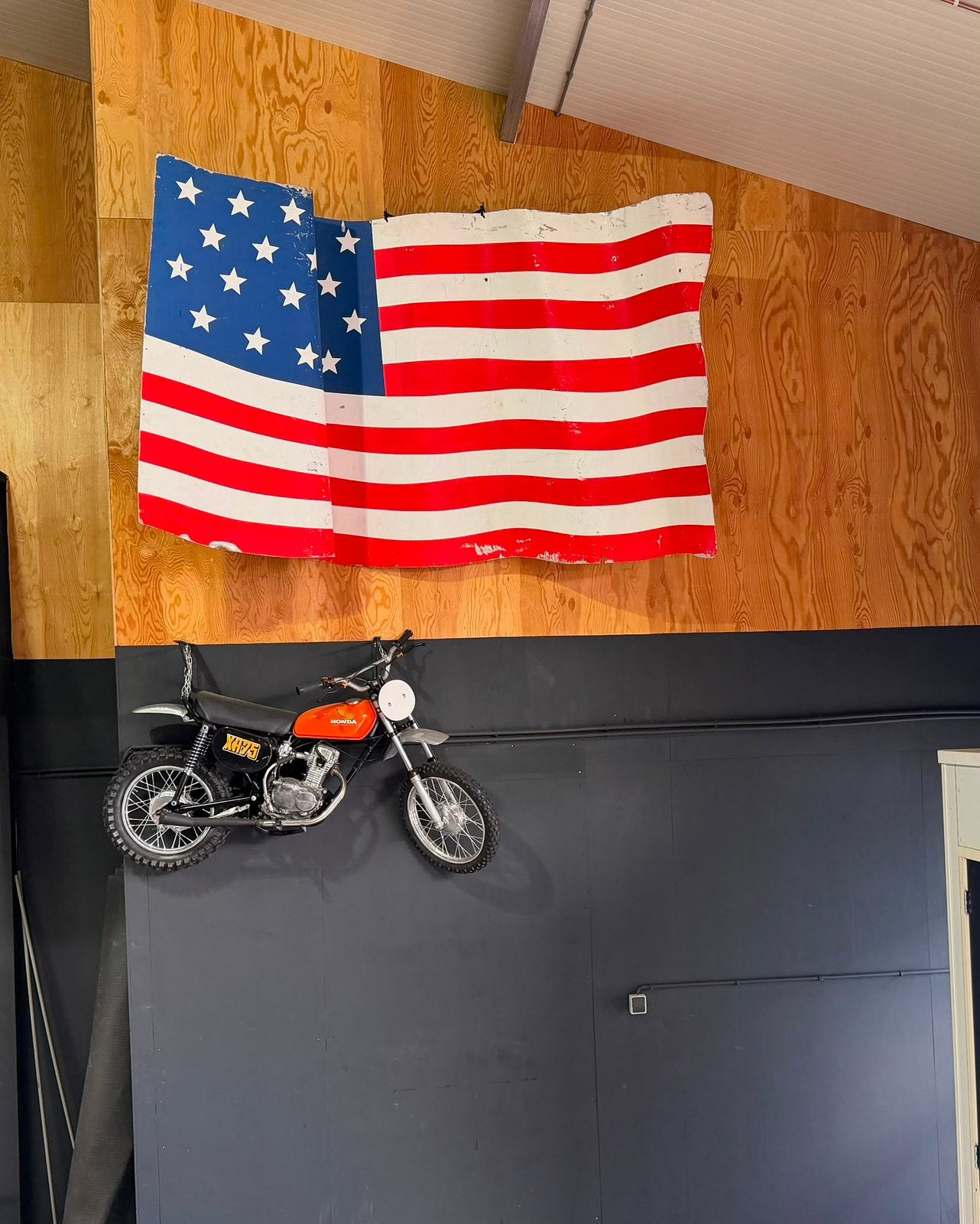 Amerikaanse vlag, aluminium, reklame,mancave, Ophalen, Gebruikt