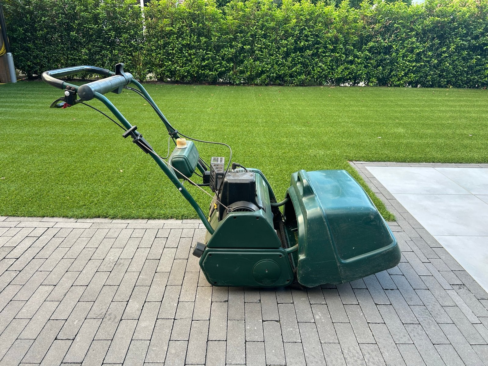 Atco Balmoral 17S Benzine Kooimesmaaier Grasmaaier, Tuin en Terras, Grasmaaiers, Ophalen, Gebruikt, Opvangbak, Benzine-grasmaaier