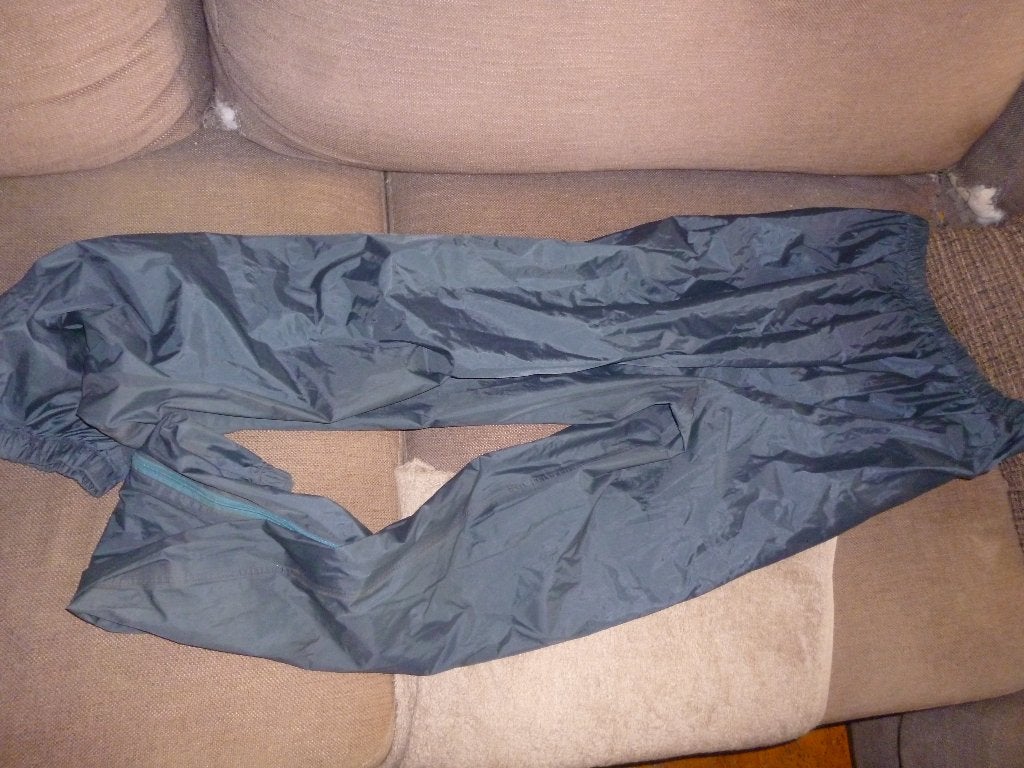 regenbroek polyamide / vinyl maat M getapete naden, Caravans en Kamperen, Regenkleding, Ophalen, Gebruikt, Regenbroek, Heren