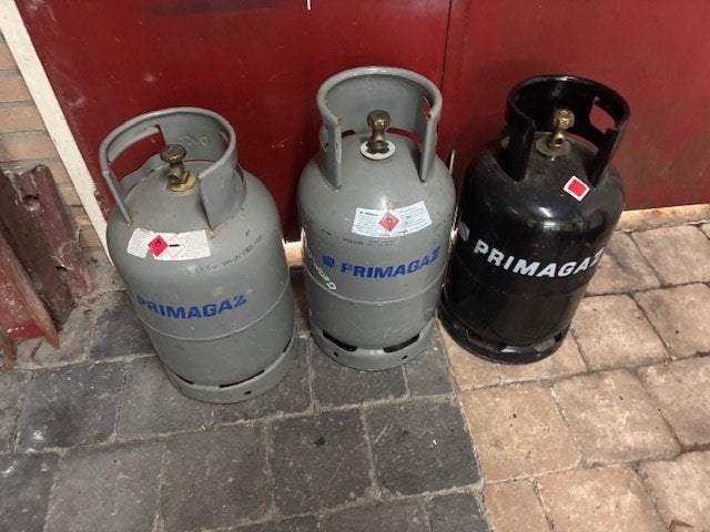 Primagaz propaan gasfles (leeg), Ophalen, Gebruikt