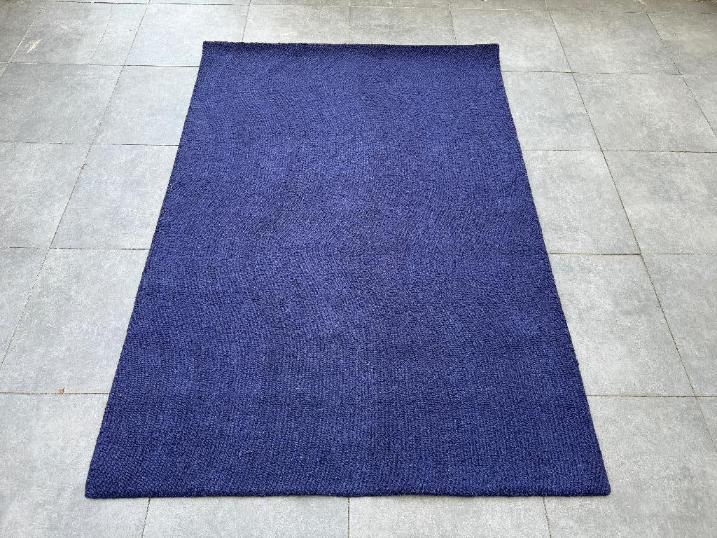 vloerkleed Brink en Campman Ripple 100 % wol 160 cm x 230 cm, Blauw, 150 tot 200 cm, Ophalen of Verzenden, Brink en Campman