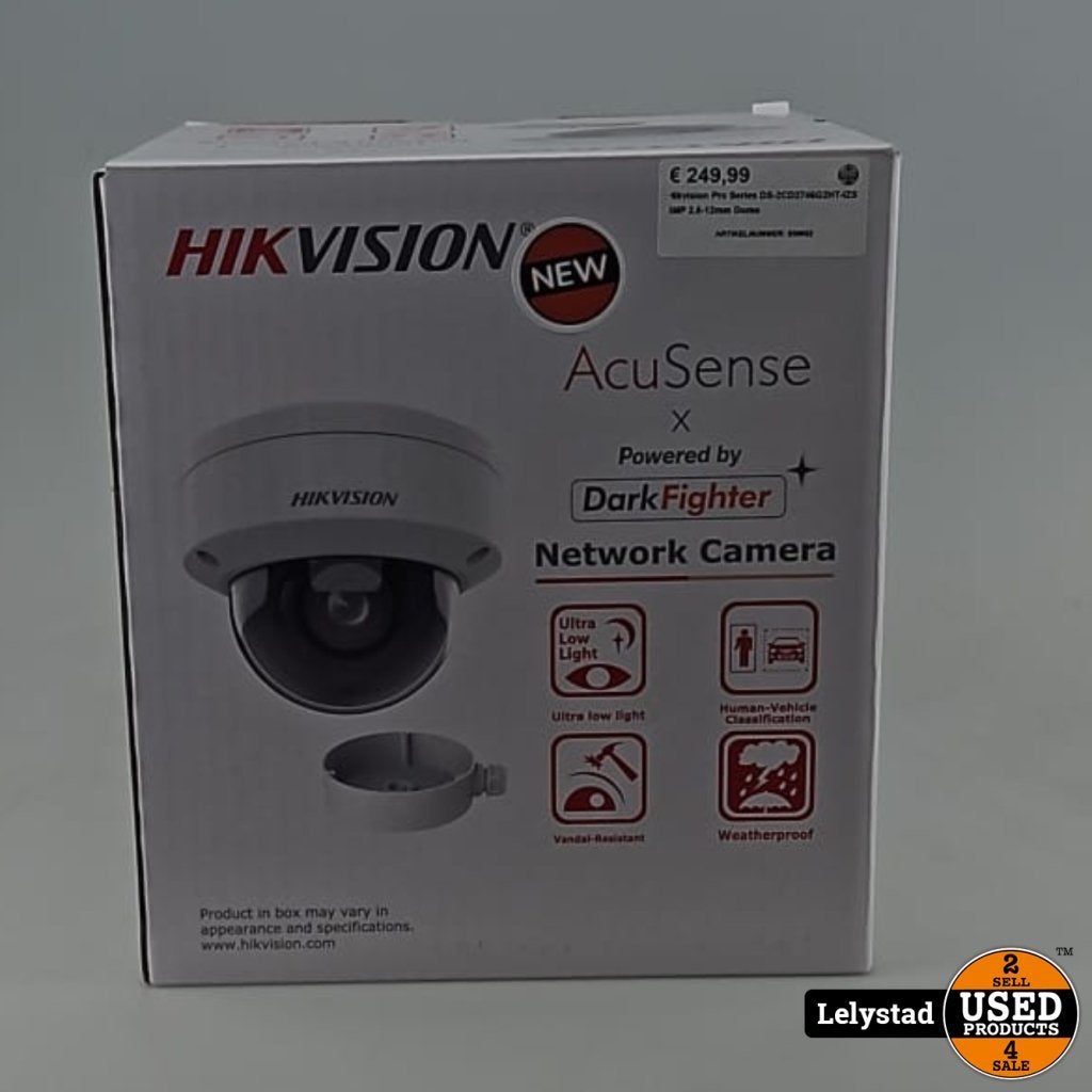 Hikvision Pro Series DS-2CD2746G2HT-IZS 4MP 2.8-12mm Dome, Hikvision, Gebruikt, https://www.hikvision.com/en/support/contact-us/