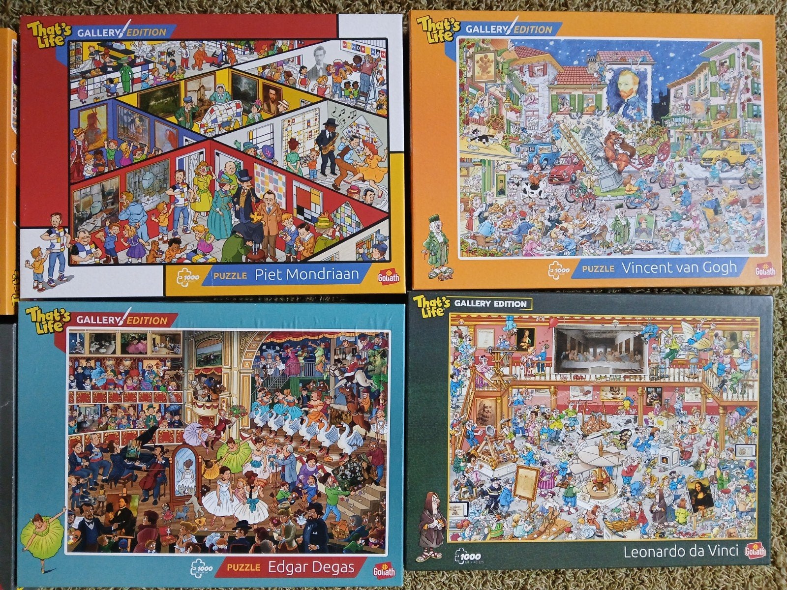 8 complete that's live Gallery edition puzzels, Ophalen, 500 t/m 1500 stukjes, Zo goed als nieuw