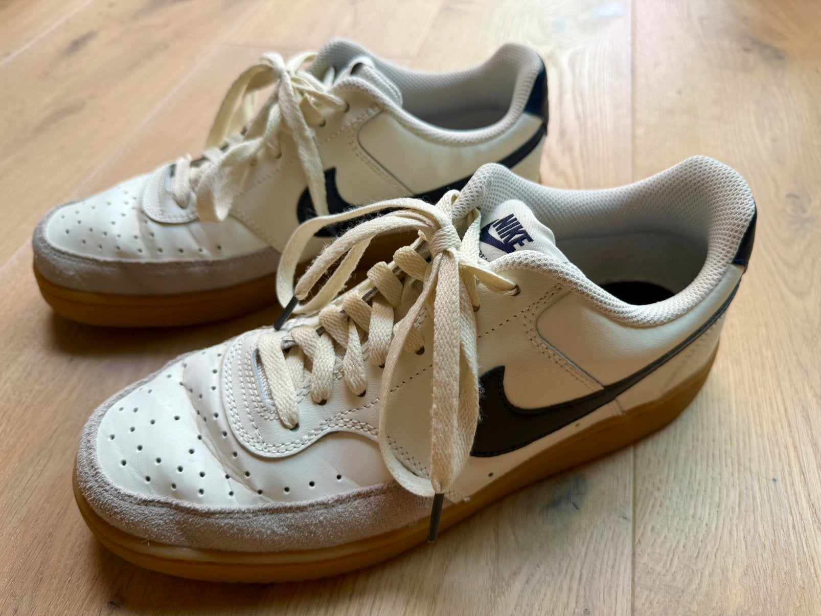 Nike Court Vision - Navy Blue maat 42, Verzenden, Wit, Sneakers of Gympen, Zo goed als nieuw