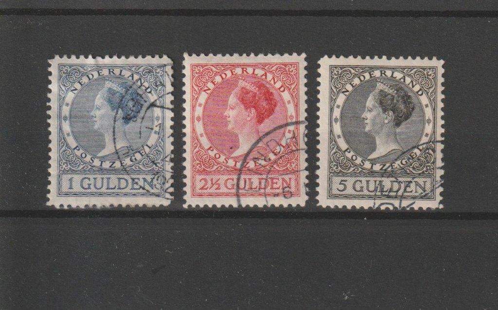 Nederland 1926, NVPH 163 t/m 165, Gestempeld., Postzegels en Munten, Postzegels | Nederland, Verzenden, T/m 1940, Gestempeld